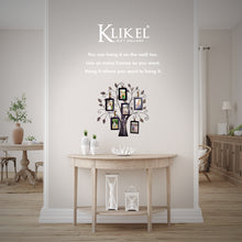 Load image into Gallery viewer, Family Tree Picture Frame Stand with 6 Hanging Photo Picture Frames - Medium Metal Tree 12 x 11 - Holds 6 Ornamental 2x3 Frames