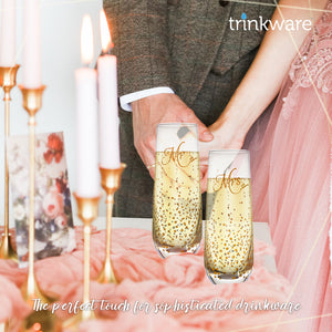 Stemless Champagne Flute - Dots