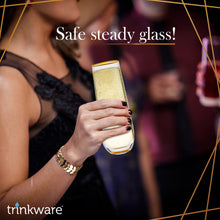 Load image into Gallery viewer, Stemless Champagne Flute Glass Set Of 4 With Gold Rim And Base - Mimosa Glass - Perfect For Bridesmaid Champagne Flute Or Dailyware - Set Of 4 Champagne Flutes Without Stems by Trinkware
