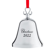 Load image into Gallery viewer, 2022 Christmas Ornament Bell - Silver Bell Christmas Ornament 2022 - Christmas Bell 2022 Ornament - Bell Ornament For Christmas Tree -  Silver Christmas Bell Ornament by Klikel