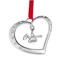 Load image into Gallery viewer, 2022 Christmas Ornament Heart - Keepsake Christmas Ornament 2022 - Christmas Ornament Heart With Crystals - Beautiful Christmas Ornament - Dated Ornament - 2022 Ornament For Christmas By Klikel
