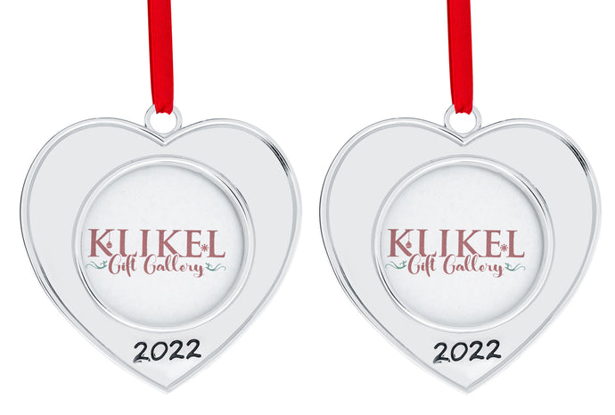 Picture Ornament For Christmas Tree 2022 - Picture Frame Ornament - Beautiful Christmas Ornament Heart Photo Frame Ornament Set of 2 - 2022 Christmas Frame Photo Ornament Picture Frame By Klikel
