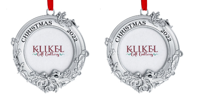 Picture Ornament For Christmas Tree Set of 2 - 2022 Picture Frame Christmas Ornament Set - Photo Frame Ornament - 2022 Christmas Frame Photo Ornaments For Christmas Tree 2022 By Klikel