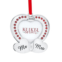 Load image into Gallery viewer, Our First Christmas Ornament 2022 - Wedding Mr &amp; Mrs Heart Picture Ornament For Christmas Tree - Mr And Mrs Ornament 2022 - 1st Christmas Together Ornament 2022 - Wedding Ornament 2022 By Klikel