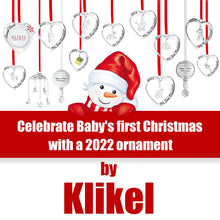 Load image into Gallery viewer, Christmas Ornament 2022 - White Rattle Baby First Christmas Ornament 2022 - 1st Christmas Baby Ornament 2022 - Babies First Christmas Ornament - Boy Girl Keepsake Ornament 2022