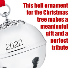 Load image into Gallery viewer, 2022 Christmas Ornament Bell - Sleigh Bell Christmas Ornament 2022 - Christmas Bell 2022 Ornament - Sleigh Bell Ornament For Christmas Tree - Christmas Bell Ornament by Klikel