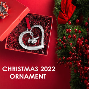 2022 Christmas Ornament Heart - Keepsake Christmas Ornament 2022 - Christmas Ornament Heart With Crystals - Beautiful Christmas Ornament - Dated Ornament - 2022 Ornament For Christmas By Klikel