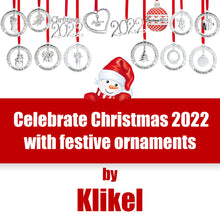 Load image into Gallery viewer, 2022 Ornament For Christmas Tree - 2022 Christmas Ornament Red Flat Ball - Keepsake Ornament 2022 - Ornament With Crystals - Dated Ornament - Christmas Tree Ornament For Holidays 2022 By Klikel