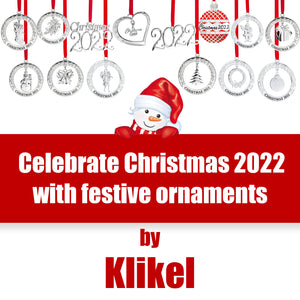 2022 Ornament For Christmas Tree - Silver Christmas Ornament 2022 Disc With Tree - Dated Christmas Ornament 2022- Collectible Christmas Ornament -  Beautiful Tree Ornament For Holidays 2022 By Klikel
