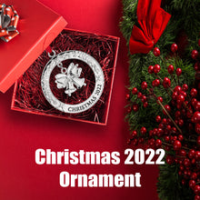 Load image into Gallery viewer, 2022 Ornament For Christmas Tree - Silver Christmas Bell Ornament 2022 With Bell - Dated Christmas Ornament 2022 - Collectible Christmas Ornament -  Beautiful Tree Ornament For Holidays 2022 By Klikel
