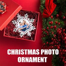 Load image into Gallery viewer, Picture Ornament For Christmas Tree - Beautiful Christmas Ornament Snowflake Photo Frame Ornament With Crystals 2022 Picture Frame Christmas Ornament - Photo Ornament For Christmas Tree 2022 By Klikel