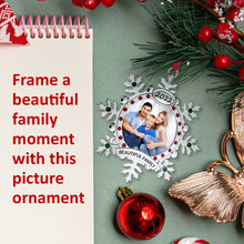 Load image into Gallery viewer, Picture Ornament For Christmas Tree - Beautiful Christmas Ornament Snowflake Photo Frame Ornament With Crystals 2022 Picture Frame Christmas Ornament - Photo Ornament For Christmas Tree 2022 By Klikel