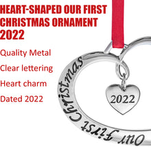 Load image into Gallery viewer,  Our First Christmas Ornament 2022 - Our First Christmas Married Ornament 2022 - 1st Christmas Married Ornament 2022 - Mr Mrs Just Married Newlywed Wedding Ornament 2022 By Klikel