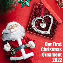 Load image into Gallery viewer,  Our First Christmas Ornament 2022 - Our First Christmas Married Ornament 2022 - 1st Christmas Married Ornament 2022 - Mr Mrs Just Married Newlywed Wedding Ornament 2022 By Klikel