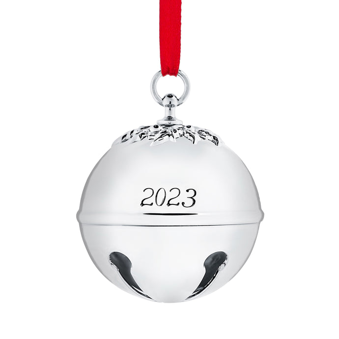 Klikel Christmas Bell Ornament 2023 - Sleigh Bell Christmas Ornament 2023 - Christmas Holy Ball 2023 Ornament - Bell Ornament for Christmas Tree - Sleigh Bell Engraved 2023- 9th Annual Edition