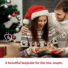 Load image into Gallery viewer, Our First Christmas Ornament 2023 Engaged Heart with Rings - Mr and Mrs Ornament 2023 - Engaged Christmas Ornament - 1st Christmas Together Ornament 2023- Christmas Wedding Ornament 2023 By Klikel