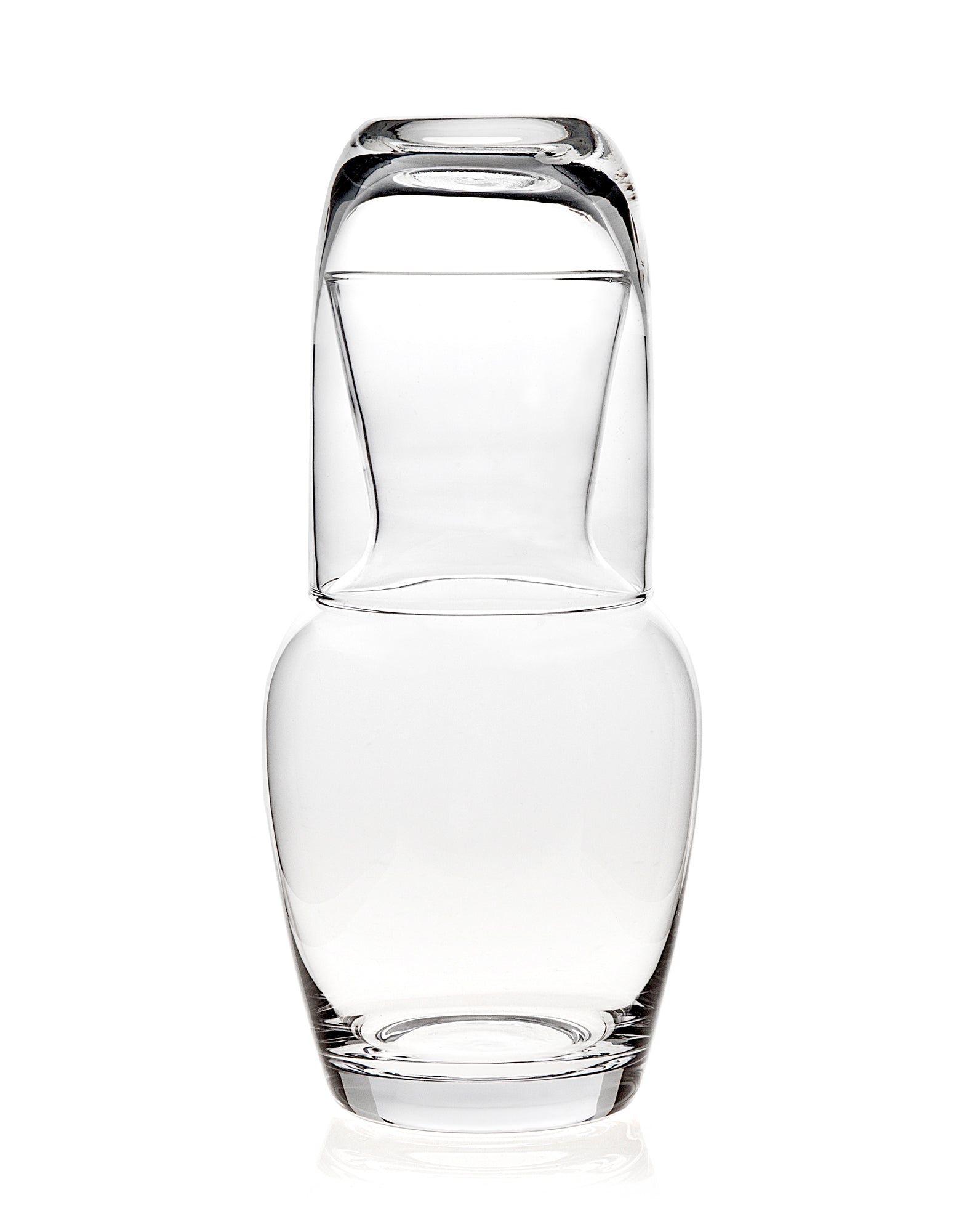 Trinkware Clear Glass Bedside Carafe with Tumbler Night Set 24oz  Klikel