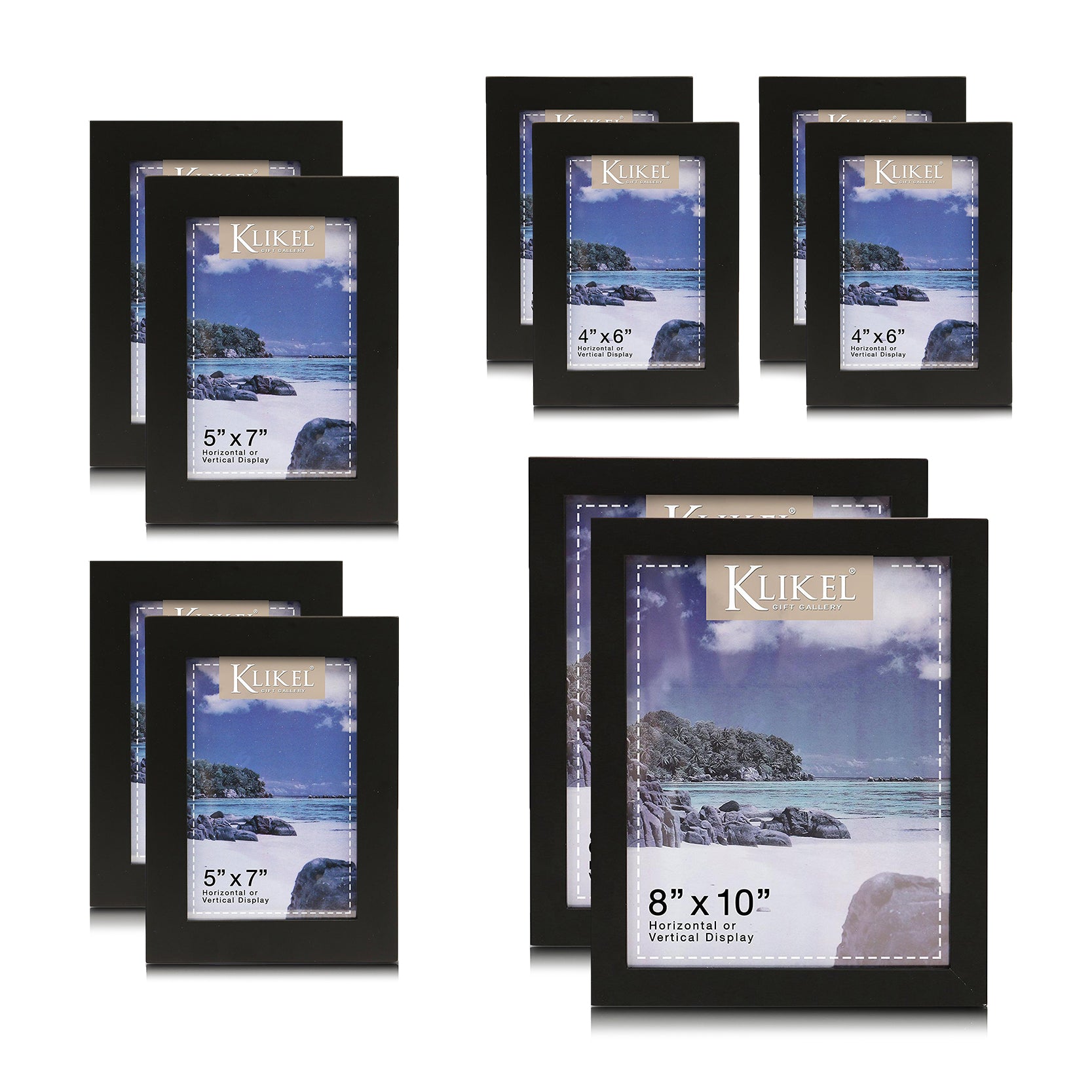 8x10 Frame for 4x6 Picture Black Wood (10 Pcs per Box)