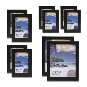 Picture Frame - 4x6 5x7 8x10 Picture Frame Collage - 10 Piece Wood Photo Frame Sets for Wall Collage – Black Picture Frame - Gallery Wall Frame Set Includes 4 of 4x6, 4 of 5x7 and 2 of 8x10 Picture Frame